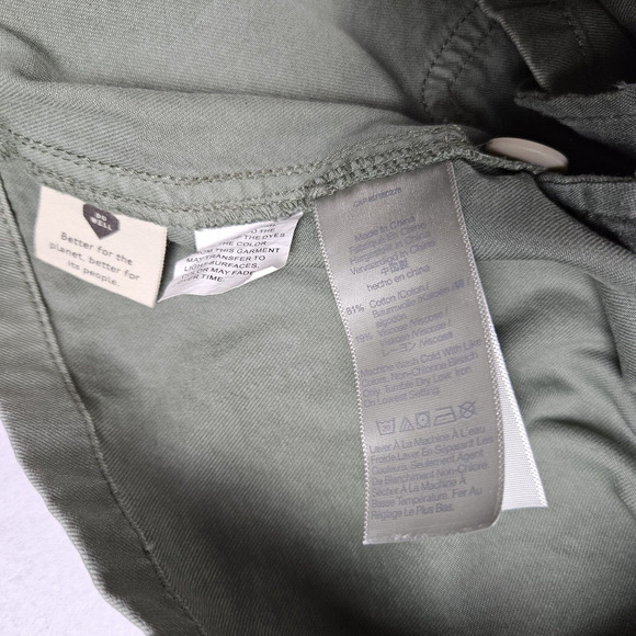 Madewell Garment Dyed Relaxed Coverall Romper Size XL Green NF875 Jumper Pockets - Picture 11 of 14